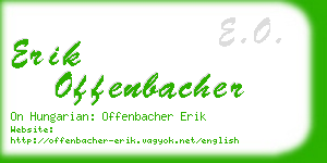 erik offenbacher business card